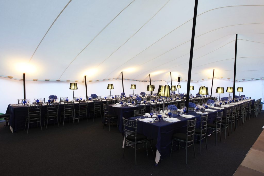 A freeform stretch tent structure